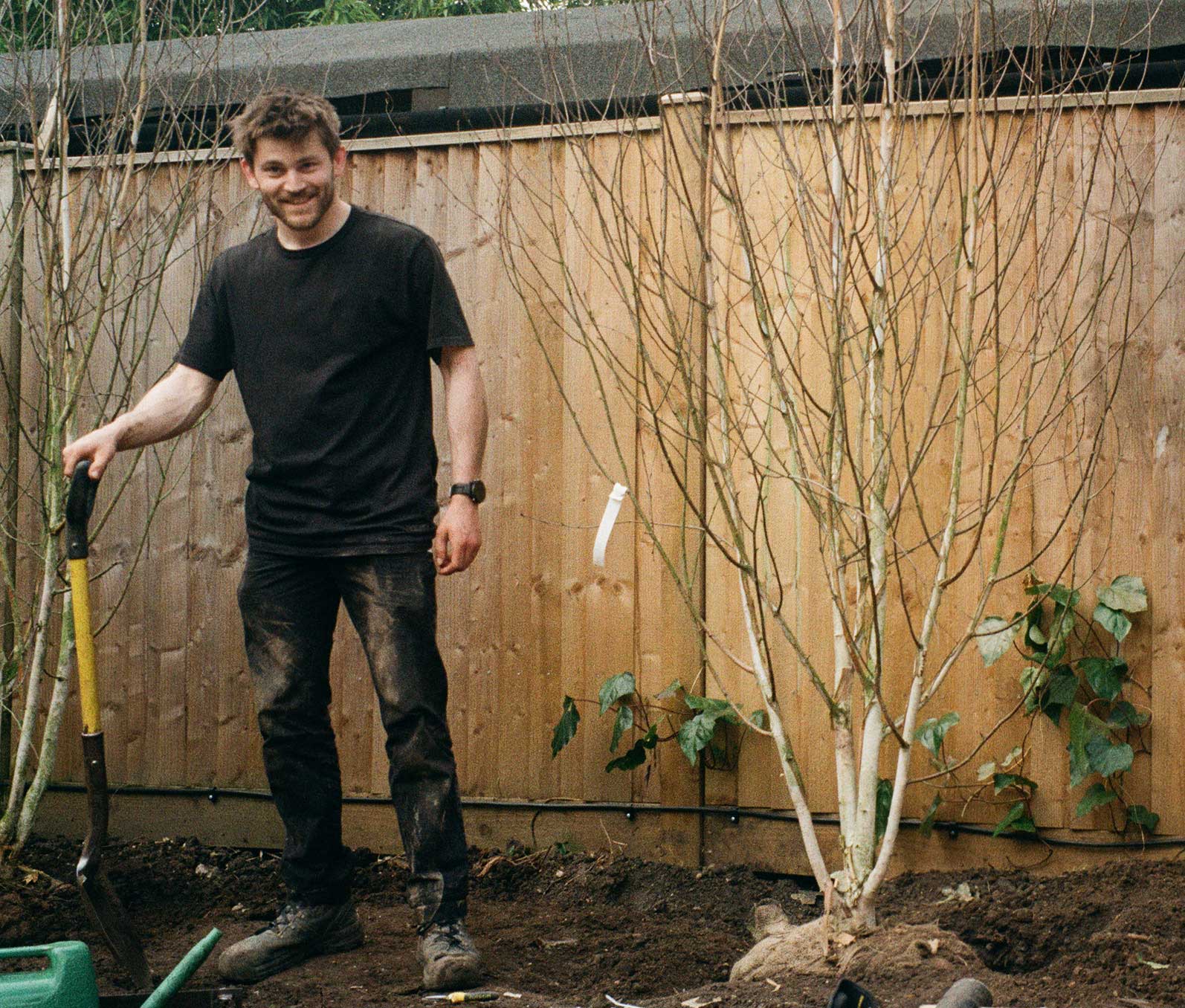 Conscious Gardening Co team member and photographer Will at work